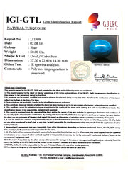 55.57 Ratti Irani Turquoise With Govt. Lab Certificate-(1221)